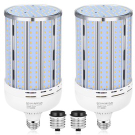 XYCN 2 Pack 200W Corn LED Light Bulb Fanless,29,500LM 3000K/Warm White(2000 Watt Equivalent) E26/E39 Large Mogul Base LED Cob Lamp for Outdoor Indoor Garage Warehouse Factory Workshop Street Backyard