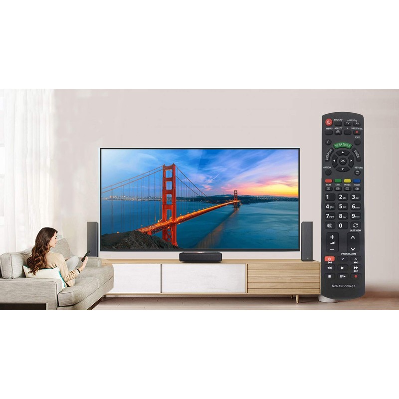Replacement panasonic tv remote control n2qayb000487 compatible with panasonic remote