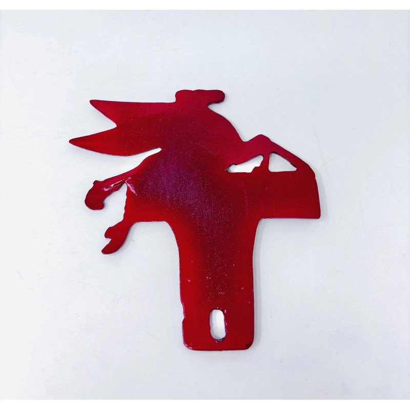 Red Mobil Gas Pegasus Cast Iron License Plate Topper