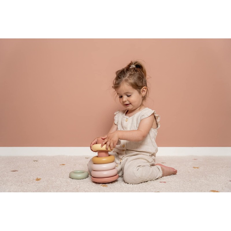 Little Dutch 2007772 Plastic Stacking Tower/Stacking Rings - Pink