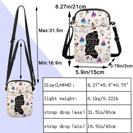 ENSIANTH Beauty Inspired Crossbody Bag Belle Princess Gift Fairytale Lover Gift A Tale as Old as Time Belle Fan Messenger Bag (dreamy CB)