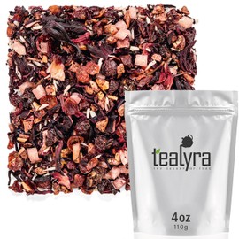 Tealyra Pina Colada Cocktail Tea - Coconut Hibiscus Fruit - Herbal & Fruity Loose Leaf - Caffeine-Free - Hot & Iced - Vitamins Rich - All Natural - 110g (4-ounce)