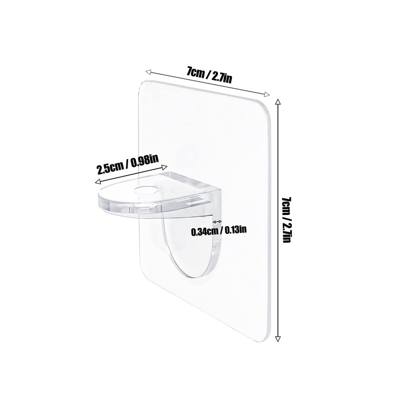 AccEncyc Adhesive Shelf Bracket 2.8" Punch Free Shelf Support Pegs