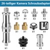 LATRAT Pack of 26 Camera Screws, 1/4 Inch to 3/8