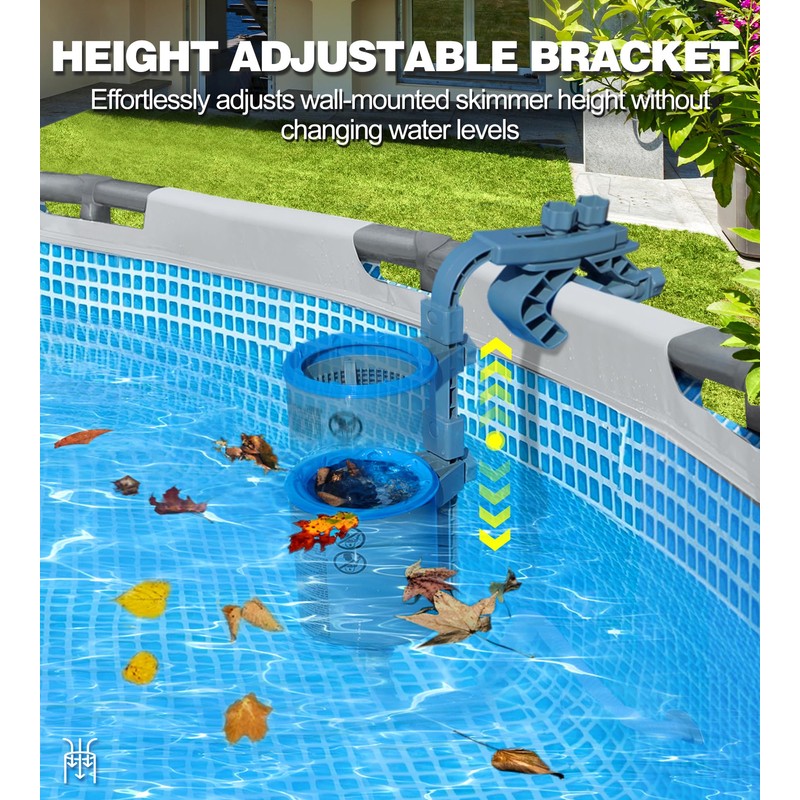 KIrSwp Above Ground Pool Skimmer | Wall Mount Surface Skimmer-Adjustable