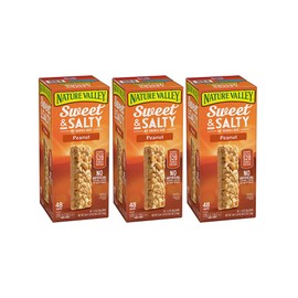 Nature Valley Sweet and Salty Granola Bars Peanut dipped in Peanut Butter Coating, 48 Bars (3 Boxes)