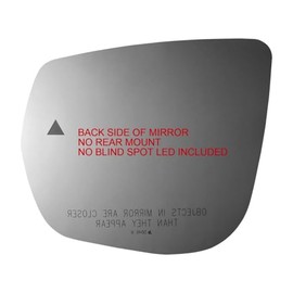 Burco 5846B Passenger Side Replacement Blind Spot Icon Mirror Glass No Rear Mount, Compatible with 2021-2022 Jeep Grand Cherokee