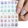 8Sheets Fireworks Nail Art Stickers for Nail Art, Gold Silver