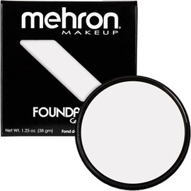 Mehron Makeup Foundation Greasepaint, WHITE â€" 1.25oz