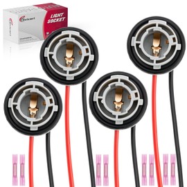 Svicari 4PCS Standard 1156 BA15S LED Light Bulb Socket Holder Pre-Wired Sockets Automotive Turn Signal Tail Stop Rear Brake Running Light Base Harness Plugs Connectors(#1156)