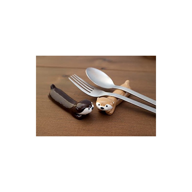 Deco Corporation KAWAUSO CAFE Otter Cutlery Rest Latte Size: Approx.