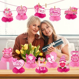 Feliz Dia De Las Madres Decorations,12pcs Feliz Dia De Las Madres Honeycomb Centerpieces Mexican Mothers Day Dia De Las Madres Decoracion Centerpieces,Pink Decoracion Para El Dia De Las Madres