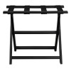 Homeroots Earth Friendly Black Folding Luggage Rack With Black Straps