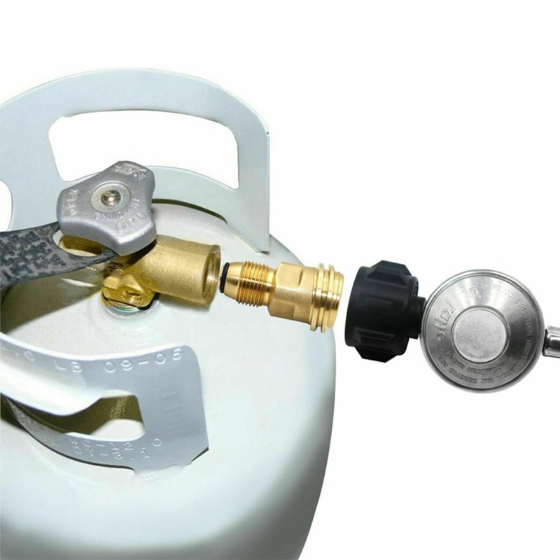Hooshing Propane Tank Adapter Converts POL LP Tank Service Valve