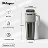 32 oz Insulated Tumbler with Push-button Lid and Handle, Grey