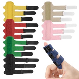 Finger Splint, [4 Pcs] Adjustable Trigger Finger Support Brace for Men and Women All Fingers (Beige)