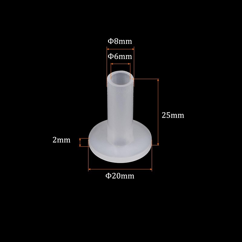 Kozelo 4 Pcs Nylon Flange Bushings [6mm Bore x 8mm