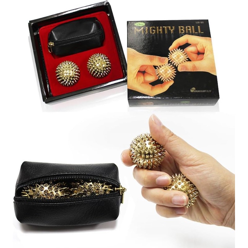 Sookwang Hand Acupressure Balls Set of 2, Spiky Massage Orb,