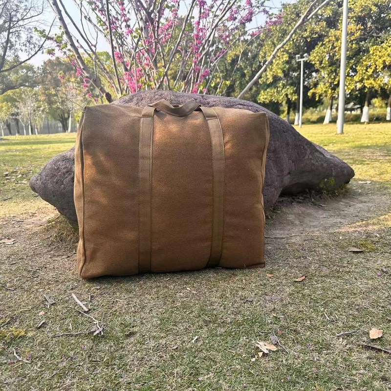 Augbunny Canvas Extra Large Wear-Resistant and Thickened Travel Bag Foldable