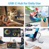 Azhizco Dual HDMI Adapter USB C Hub, Triple Display USB