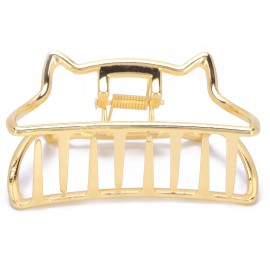 Unbranded Hair Claw Clips Metal Strong Hold NonSlip Cat Shape Jaw Clips Hair Holder MMNO