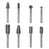 Carbide Burr Set 8pcs 1/4 Inch Shank Diameter Double Cut