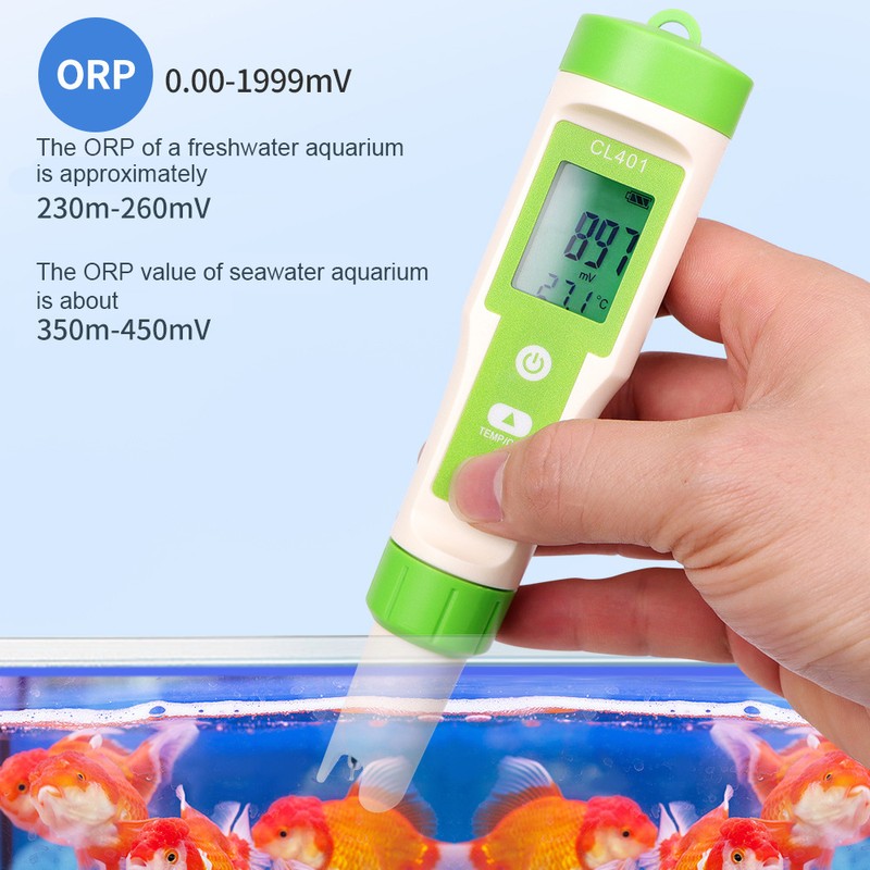 Chlorine Testing Pen 4-in-1 Water Chlorine Content Measuring Pen Swimming