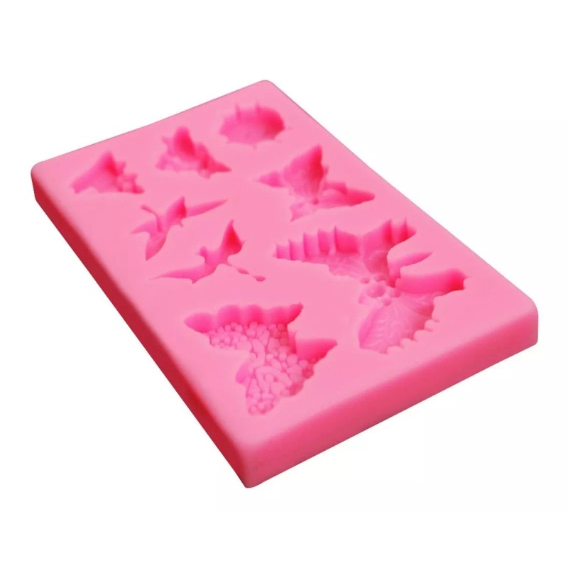 Innova Market Molde De Silicón Para Repostería Mariposas Rosa 8