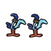 Road Cartoon Runner Metal Enamel Stud Earrings