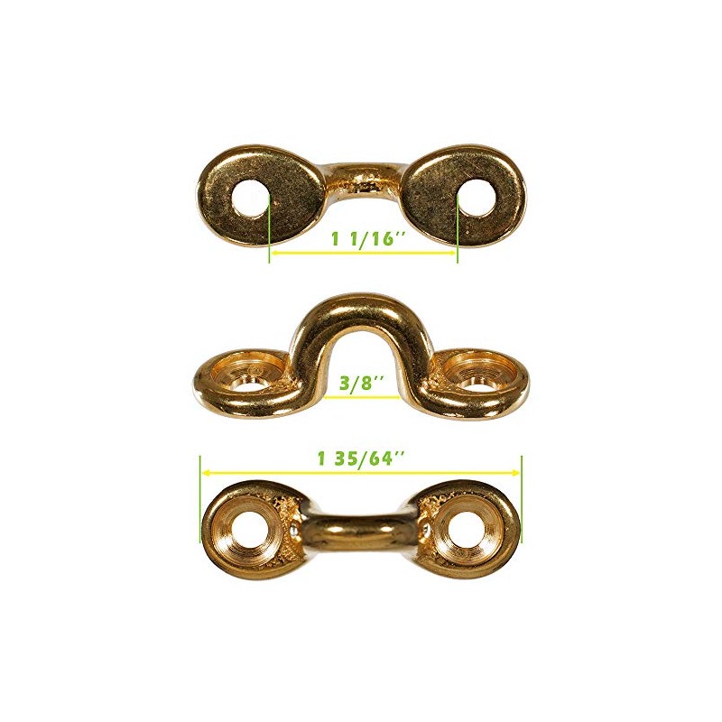 Brass Footman Loop 1 1/16 Inch - 10 Pack