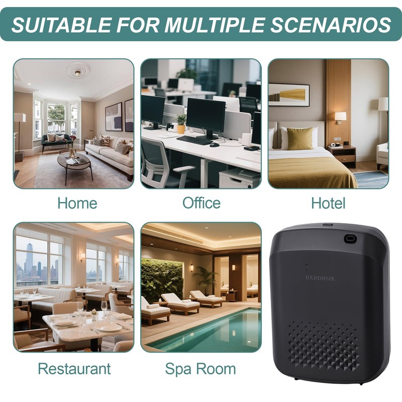 Home Waterless Aroma Diffuser – Bluetooth Smart Essential Oil Nebulizer,