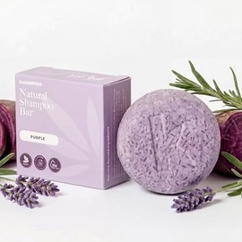 Seek Bamboo Champú Sólido Morado Para Cabello Rubio, Plateado Y Gris - Champú Sólido Matizador De Tonos Cobrizos Para Cabello Teñido - Champú Ecológico Sin Plástico