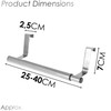 GEEZY Extendable Over Door Hanging Rail Metal Holder Rack Tea