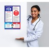 Flu Prevention Posters (5 Pack) - Laminated, 12 x 18