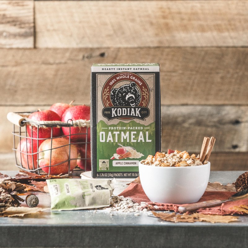 Kodiak Cakes Instant Oatmeal Packets, Apple Cinnamon, High Protein, 100%