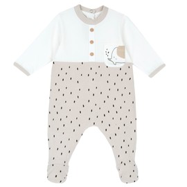 Chicco, Baby Romper with Comfortable Button Placket, Soft Cotton, Machine Washable, Baby Clothes 0-24 Months, Designed in Italy, Beige (5)