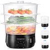 Cozeemax 3 Tier Electric Food Steamer for Cooking, 13.7QT Vegetable