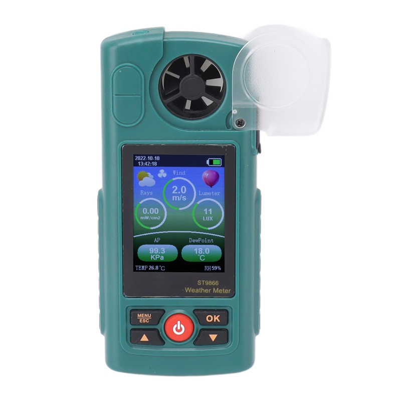 Weather Meter Handheld Air Flow Velocity Tester Digital Wind Speed