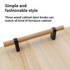 Mcredy Cabinet Handles Wood Black Drawer Pulls Knobs 3.78" Hole