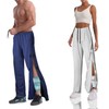 Unisex Tear Away Pants 2 Side Snaps Post Surgery Breakaway