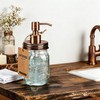 Amolliar Mason Jar Liquid Soap Dispenser Lid, Copper 2 Pack,