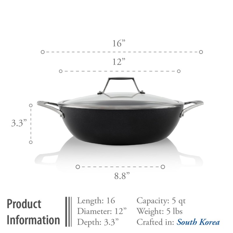 TECHEF - Onyx Collection - Nonstick Everyday Pan With Lid,