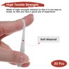 TIXIPEM 30-Pack T-Tail Soft Fishing Lures 2.17 in White