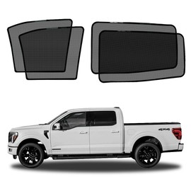 BWEN Car Window Shades Fit for Ford F150 2021-2025 2026, Magnetic Side Window Sun Shades, Sun Protection Breathable Camping Window Covers, Privacy Protect for Family,Pets