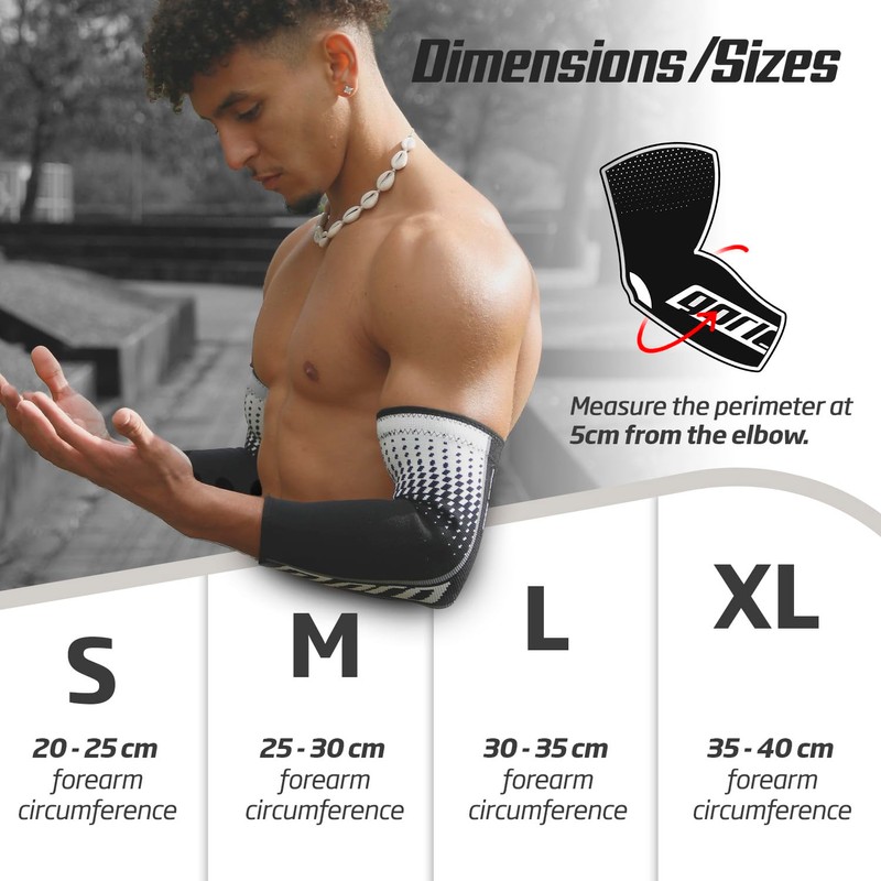 Gorletic Elbow Compression Sleeves (Pair) - Elbow Support - Non-Slip