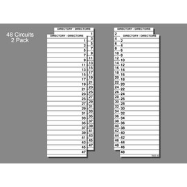 Littversions 48 Circuits 2 Pack Circuit Breaker Panel Directory Labels/Decals/Stickers, Replacement for Federal Pioneer Stab Lok Electrical Panel/Load Centers