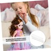 WOONEKY 4pcs Doll Eyelash Strips DIY Faux Eyelashes for Dolls