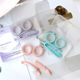 Contact 콘텍트 흡착봉 렌즈통 소프트 렌즈케이스 집게 [2-렌즈흡착봉-핑크] Contact Suction Stick Lens Case Soft Lens Case Tongs [2-Lens Suction Stick-Pink]