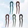 FRCOLOR 5pcs French Hair Fork Celluloid Chignon Hair Pins Hair