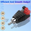 YIMATEECO RCA to Speaker Wires Adapter, 5pcs Speaker Connectors Phono